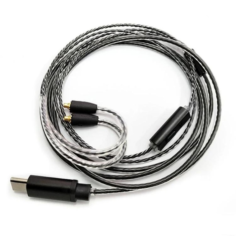 Inline Control 1.2m Type-C To MMCX Interface Headphone Plug Cable For Shure SE215 / SE315 / SE425 / SE535 / SE846