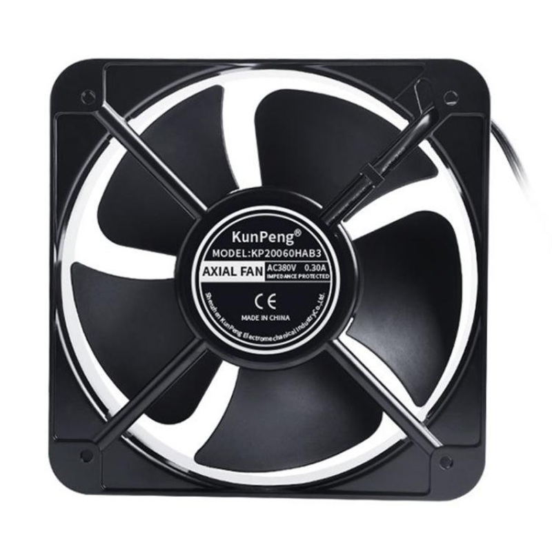 KunPeng 65W 20cm 2300r/Min AC Ball Bearing Axial Flow Fan Charging Pile Cooling Fan, Spec: 380V