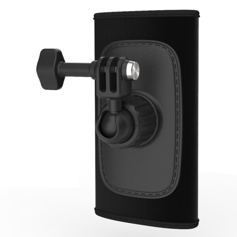 Universal Shoulder Strap Mount For Action Cameras With 360-Degree Rotating Ball Head Hands-Free POV Shooting(Black)