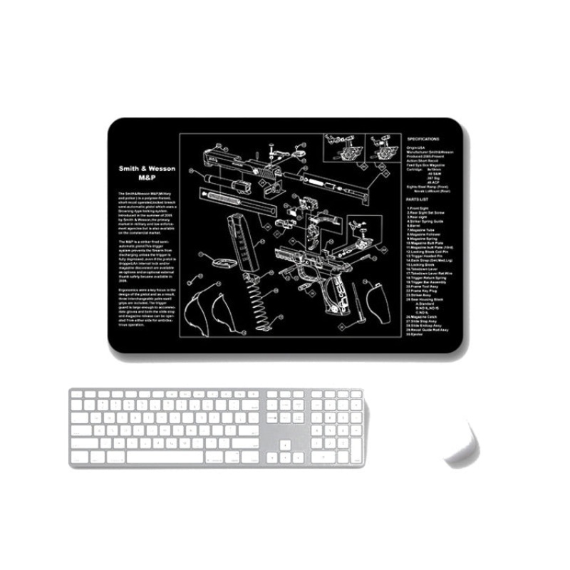 2 PCS Heat Transfer Non-Slip Single-Sided Office Gaming Mouse Pad 4mm(SPS-SmithWessomM&P)