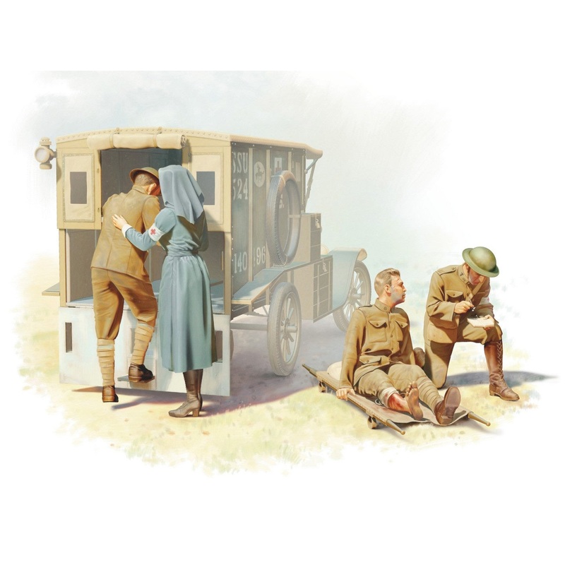 WWI U.S. Medical Personnel 4 Figures
