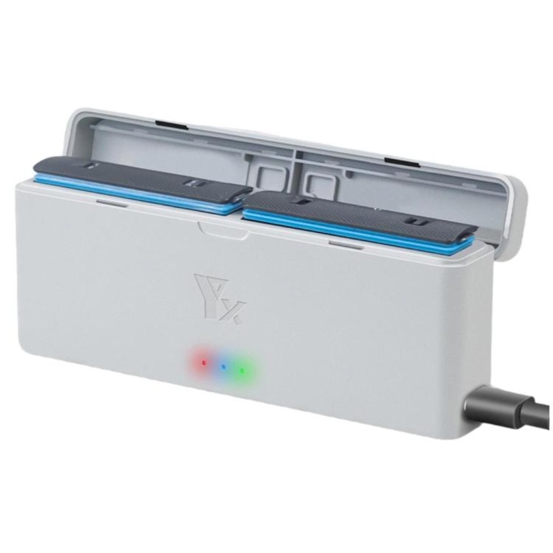 For Insta360 X4 YX 2-Slot Intelligent Charger Battery Charging Hub Storage Case(Gray)