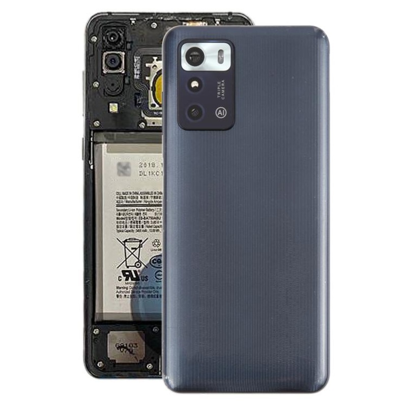 For ZTE Blade V40 Smart Back Cover with Camera Lens Cover(Black)