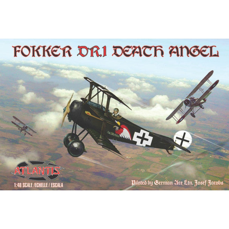 Atlantis 1/48 Fokker DR1 Model Kit With Trading Card AMCA103