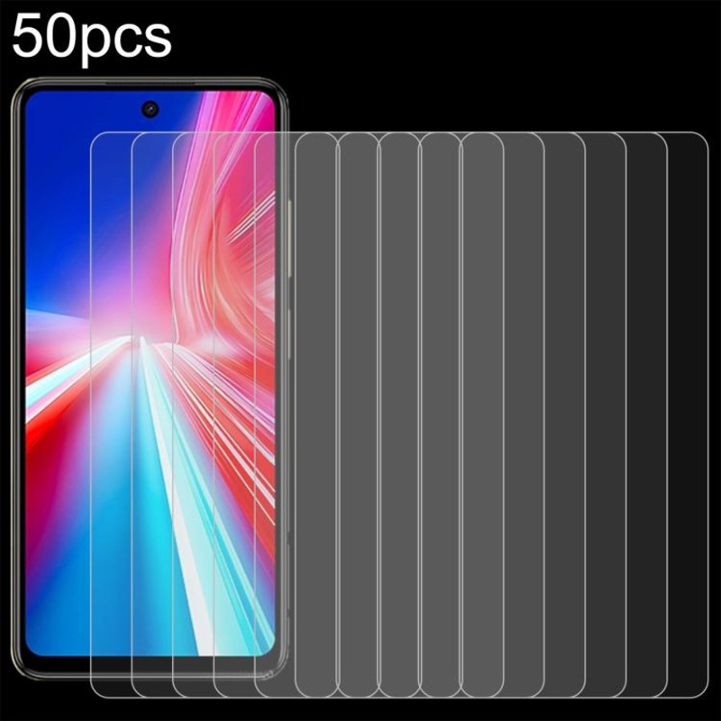 For itel P55T 50pcs 0.26mm 9H 2.5D Tempered Glass Film