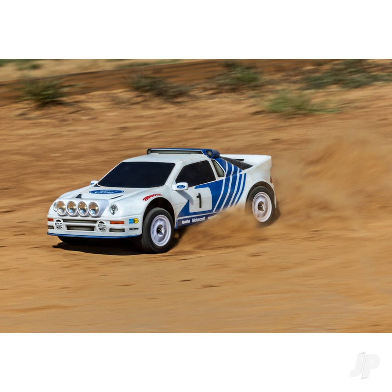Traxxas Mini Rally VXL Ford RS200 4WD RTR (+ TQi 2-ch/VXL-3S - 2S LiPo - USB-C Charger/ ex display newClipless Body)