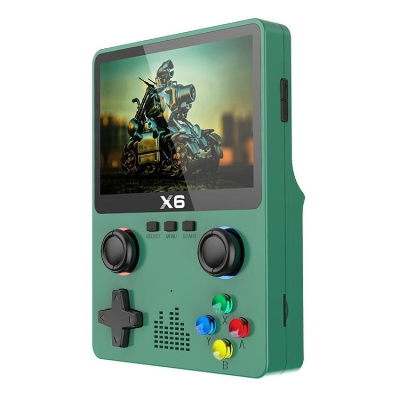 X6 Gaming Console Handheld Emulator Multi-Functional Retro Dual-Joystick HD Color Screen 32G Arcade, Size: Dual-Player(Green)