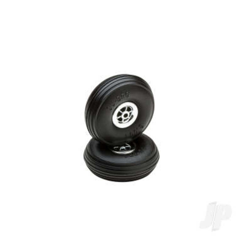 Dubro 2.in Diameter Chrome Treaded Wheels (2 pcs)