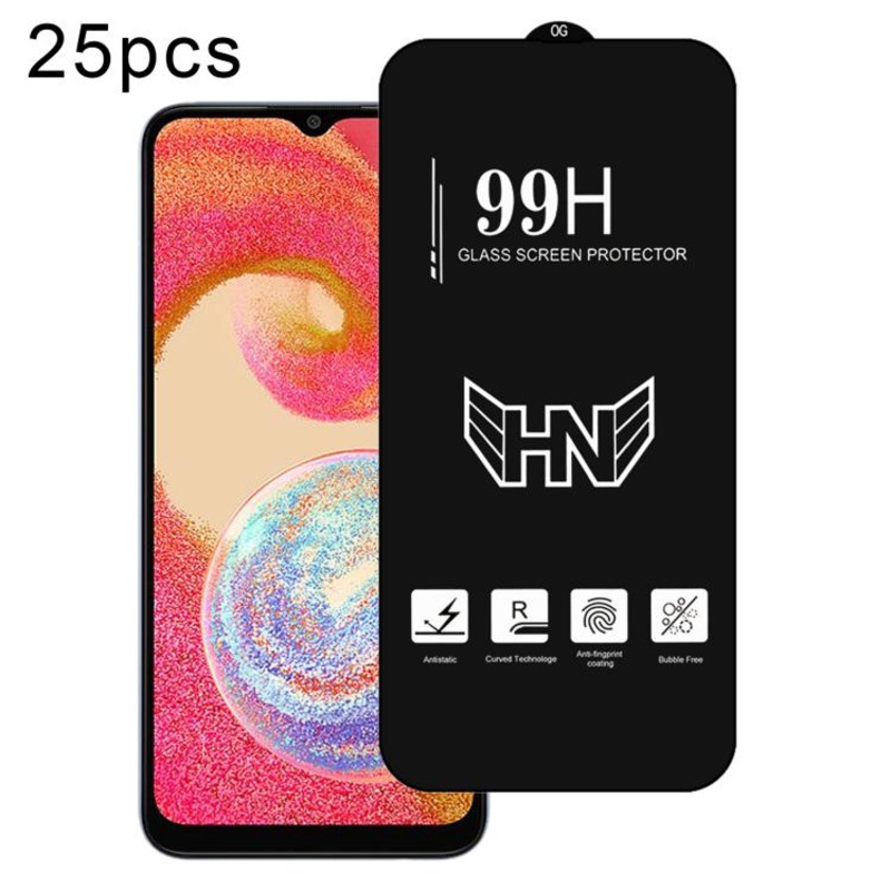 For Samsung Galaxy A04e 25pcs High Aluminum Large Arc Full Screen Tempered Glass Film