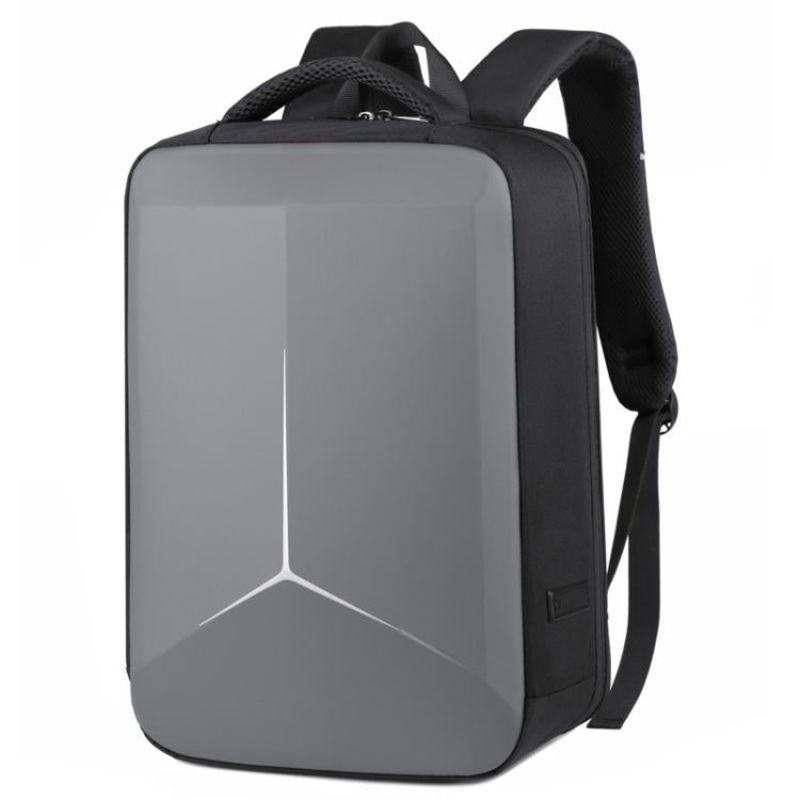 15.6-16.6 Inch Hard Shell Laptop Backpack with USB+Type-C Charging Ports Unisex Anti-Theft Business Travel Bag Gray