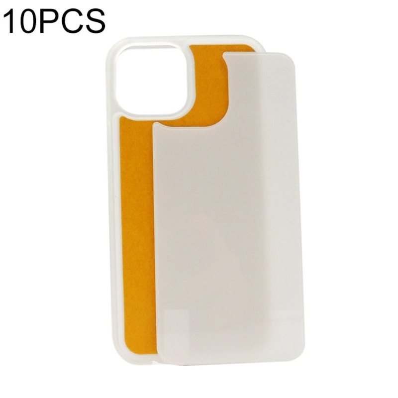 For iPhone 13 10pcs Thermal Transfer Glass Phone Case(Transparent)