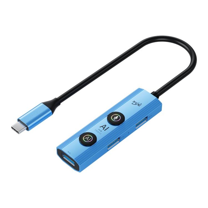 YCE V295 5 in 1 USB-C / Type-C HUB Adapter AI Docking Station(Blue)