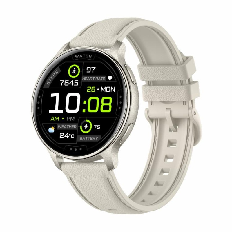 HT43 1.32 inch GPS Ultra-thin Sports Smart Watch Supports Bluetooth Call / Heart Rate / Sleep Monitoring(Champagne Gold)