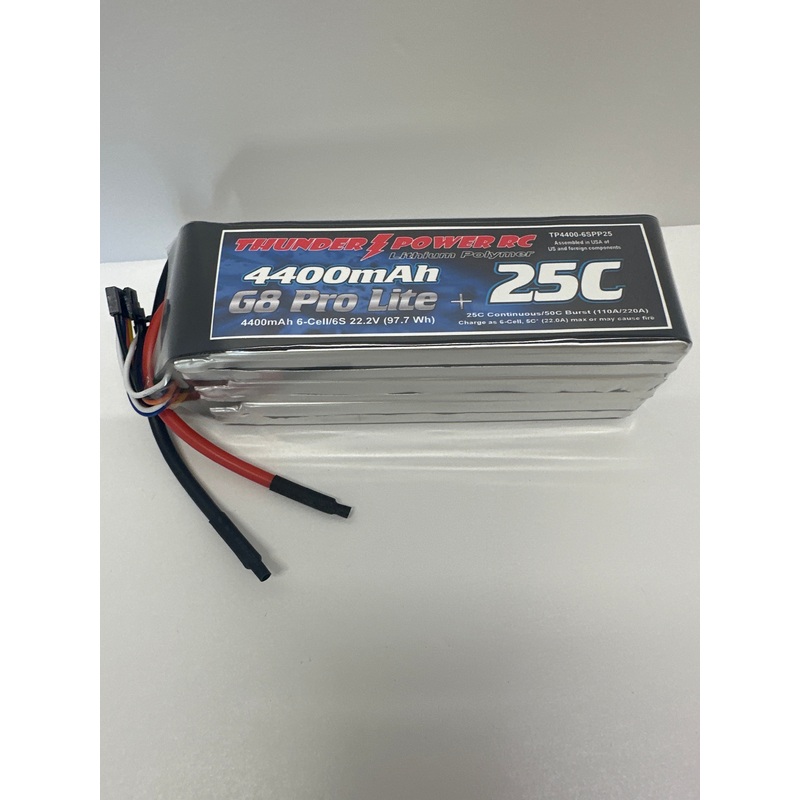 Thunder Power Lipo 22.2v 6 cell 4400mah 25C G8 Pro Lite plus