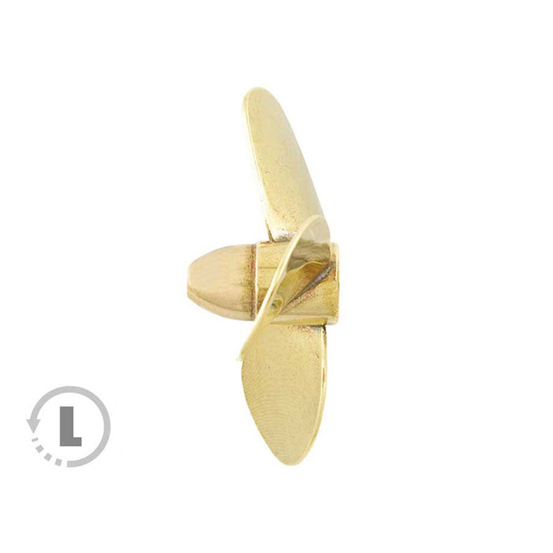 3 Blade Brass Propeller 25 LH M2