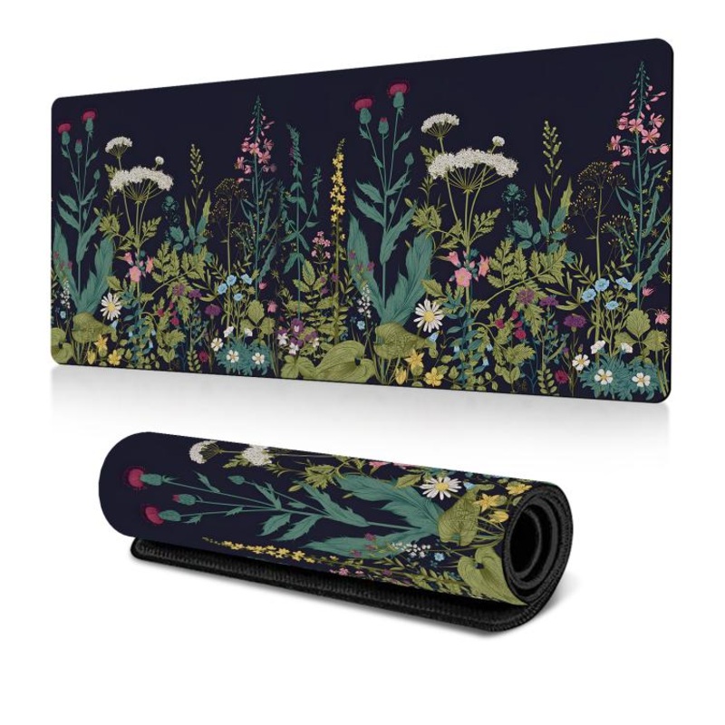 Flowers and Trees Themed Mouse Pad Desk Mat For Office/Gaming 400x900x2mm(No.2)