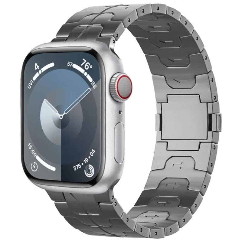 For Apple Watch Series 4 44mm Magnetic Buckle Titanium Alloy Watch Band(Grey)