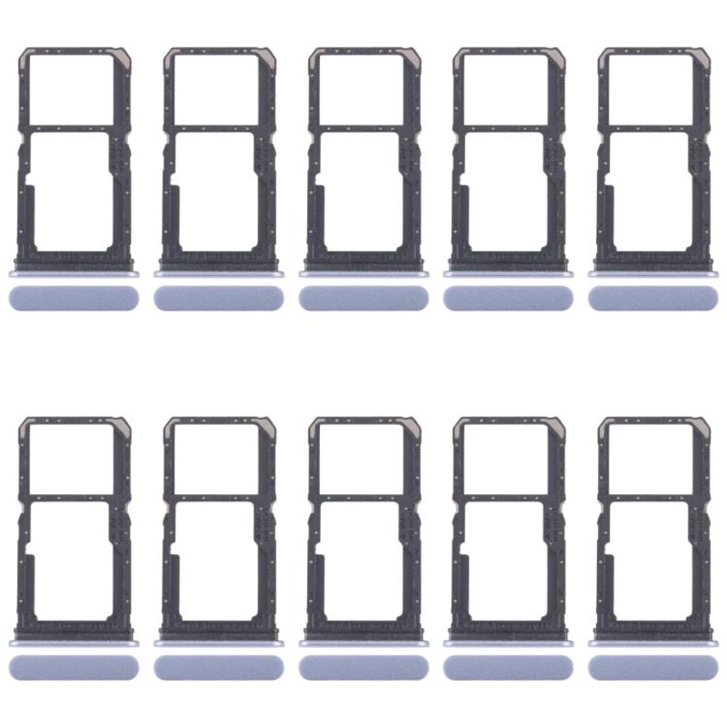 For OPPO Reno11 F CPH2603 10pcs Original SIM Card Tray + SIM Card Tray / Micro SD Card Tray (Blue)