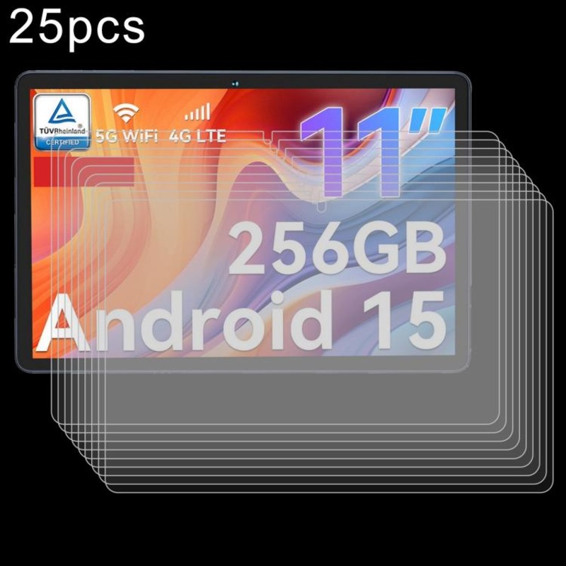 For Tabwee T90 Tablet 11 inch / RebotAi A11 25pcs 9H 0.3mm Explosion-proof Tempered Glass Film