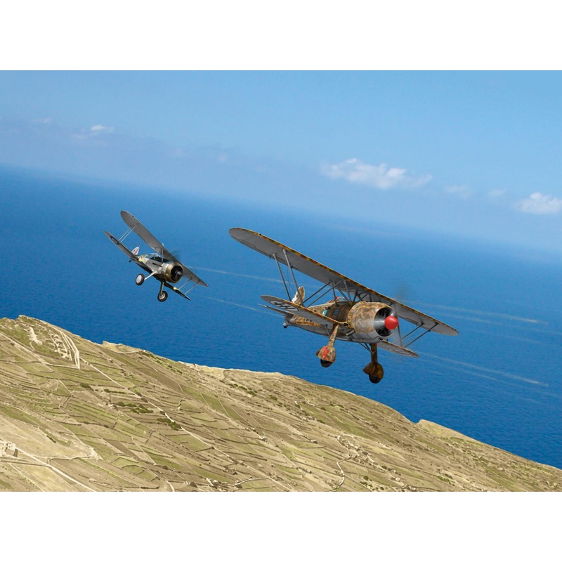 ICM Battle of Malta with CR. 42 Falco & Sea Gladiator Mk. II (Set of 2 Aircraft)