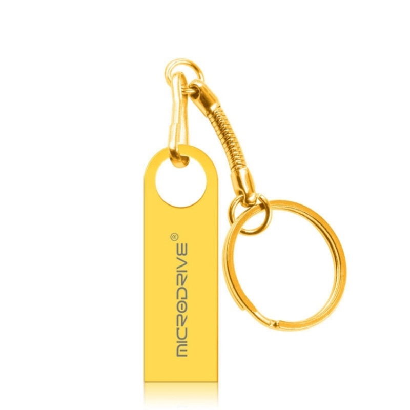 MicroDrive 8GB USB 2.0 Metal Waterproof High Speed U Disk(Gold)