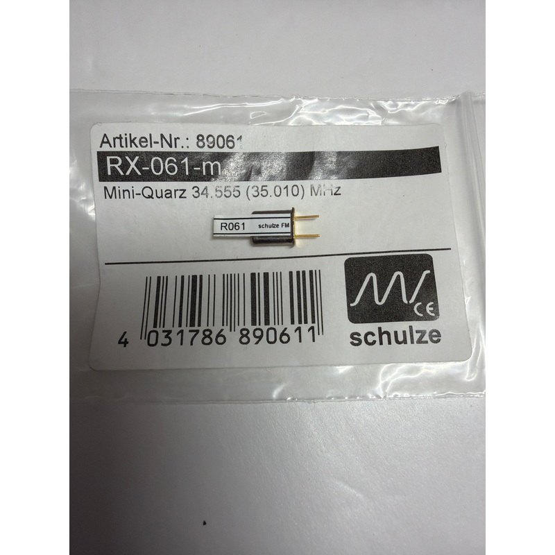 Schulze Receiver Crystal quartz mini / 35MHz / channel 61 35.010