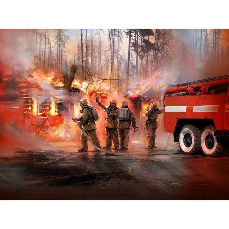 Soviet Firemen (1980s) 4 Figures & Accessories