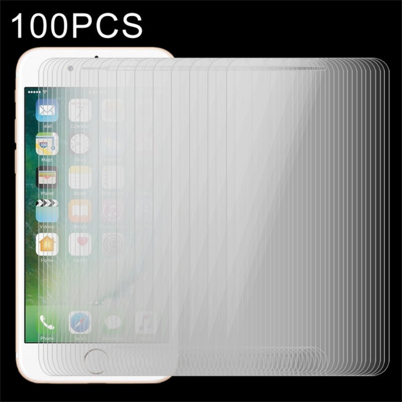 100 PCS for iPhone 8 Plus & iPhone 7 Plus 0.26mm 9H Surface Hardness 2.5D Explosion-proof Tempered Glass Non-full Screen Film