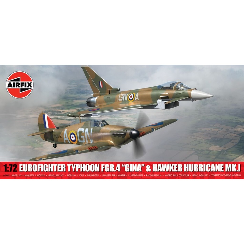 Airfix Twin Pack - Eurofighter Typhoon FGR.4 (GINA) + Hawker Hurricane Mk.I 1:72 Scale