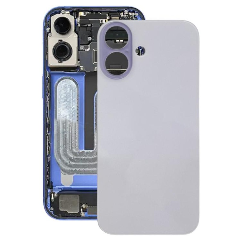 For iPhone 17 Glass Battery Back Cover(Purple)