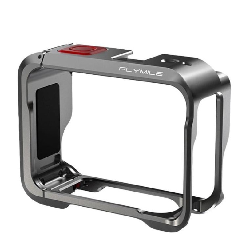 For Insta360 Ace Pro / Ace Pro 2 Flymile Rabbit Cage Metal Protective Frame Extension Action Camera Accessories(Black)