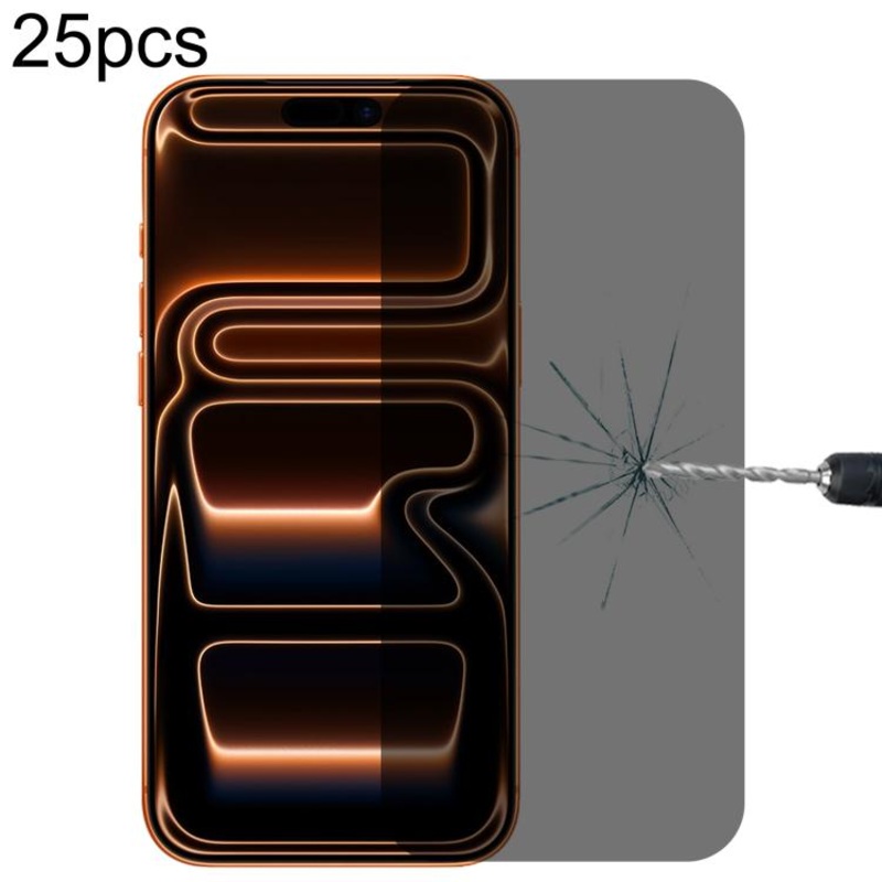 For iPhone 17 Pro 25pcs High Transparency Full Cover Anti-spy Tempered Glass Film