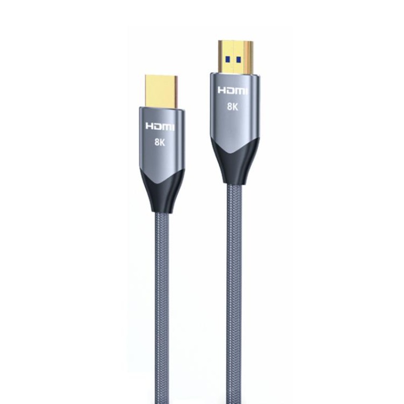 VegGieg W-H4 8K HDMI 2.1 Cable TV Set-Top Box Computer Connection Monitor Projector Video HD Cable, Size: 1.5m(Cotton Mesh Gray)