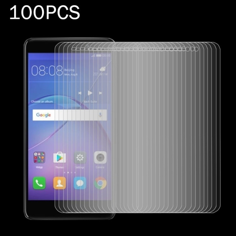 100 PCS for Huawei Y3 2017 0.3mm 9H Surface Hardness 2.5D Explosion-proof Full Screen Tempered Glass Screen Film