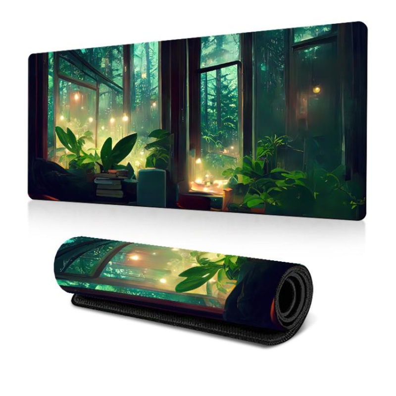 Frog Mouse Pad Cute Green Desk Mat With Non-Slip Rubber Base For Computer Laptop 300x600x2mm(Pattern 6)