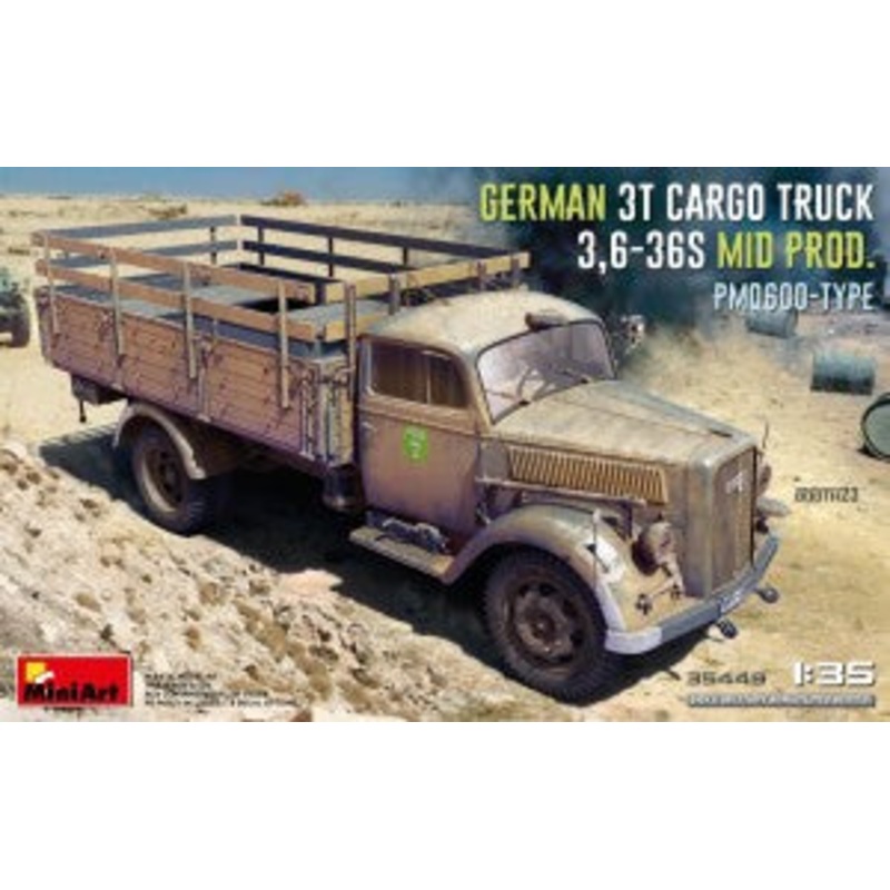 MiniArt 35449 1/35 GERMAN 3T CARGO TRUCK 3,6-36S MID PROD. PMQ600-TYPE