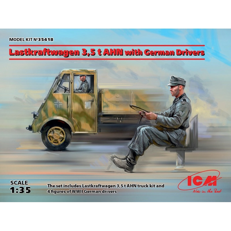 ICM 35418 1/35 Lastkraftwagen 3,5 t AHN with German Drivers