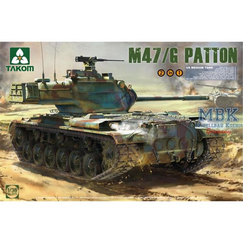 Takom 2070 1/35 US Medium Tank M-47 Patton inkl. BW Version