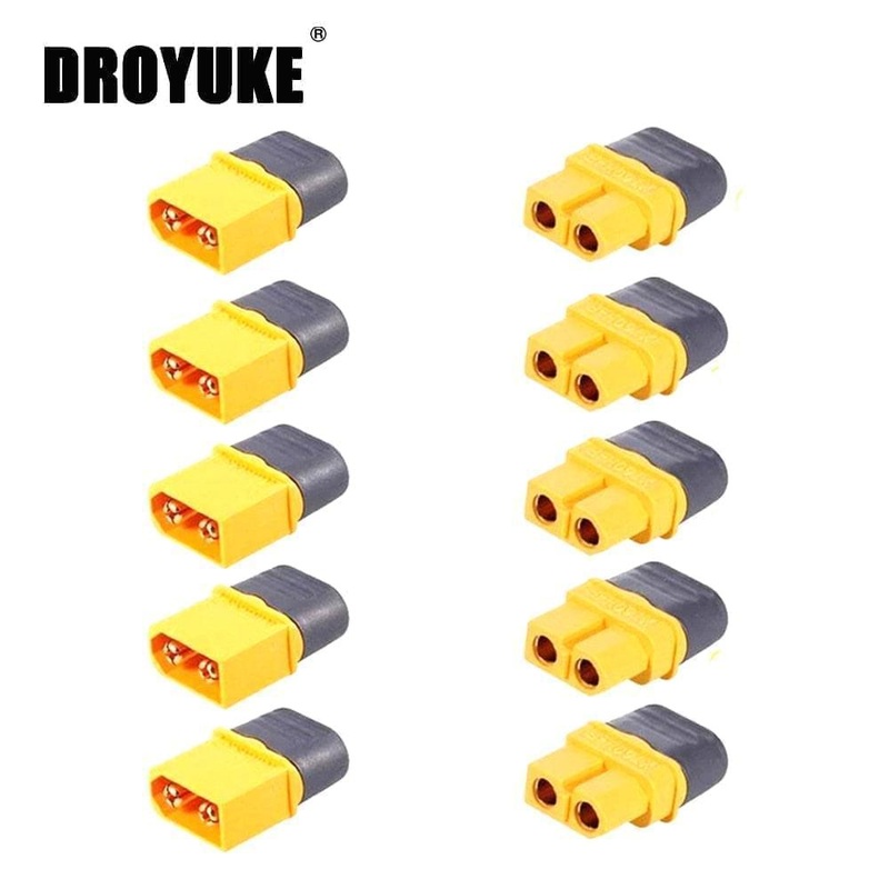 10 x Amass XT30 XT30U XT60 XT60H XT90 Bullet Connectors Plug For RC Quadcopter FPV Racing Drone Lipo Battery Amass XT60H 5 pairs