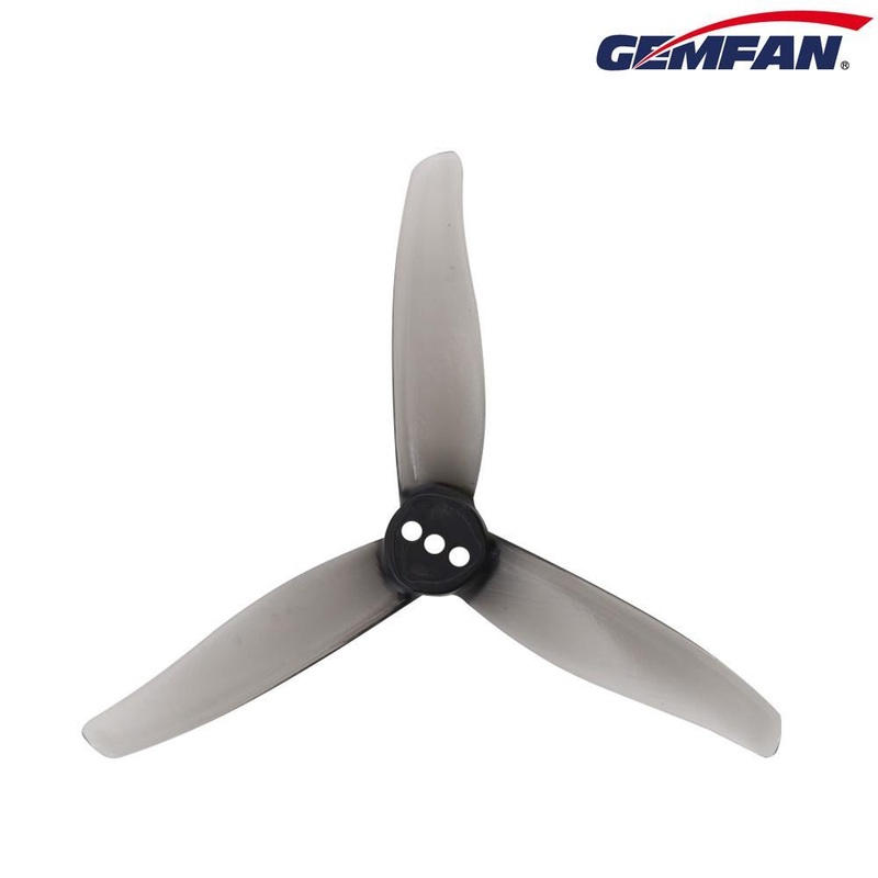 Gemfan Hurricane 3016 3" Durable 3-Blade Propeller 1.5mm Shaft (2CW + 2CCW) Clear Grey