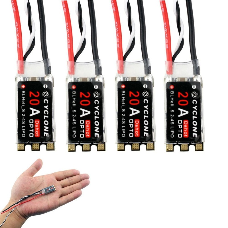 BLHeli Cyclone 20A BLHeli_S ESC DSHOT 20A ESC BLHeli S Speed Controller 2-4S for FPV Raing Drone Quadcopter 210 Frame 1pcs 20A
