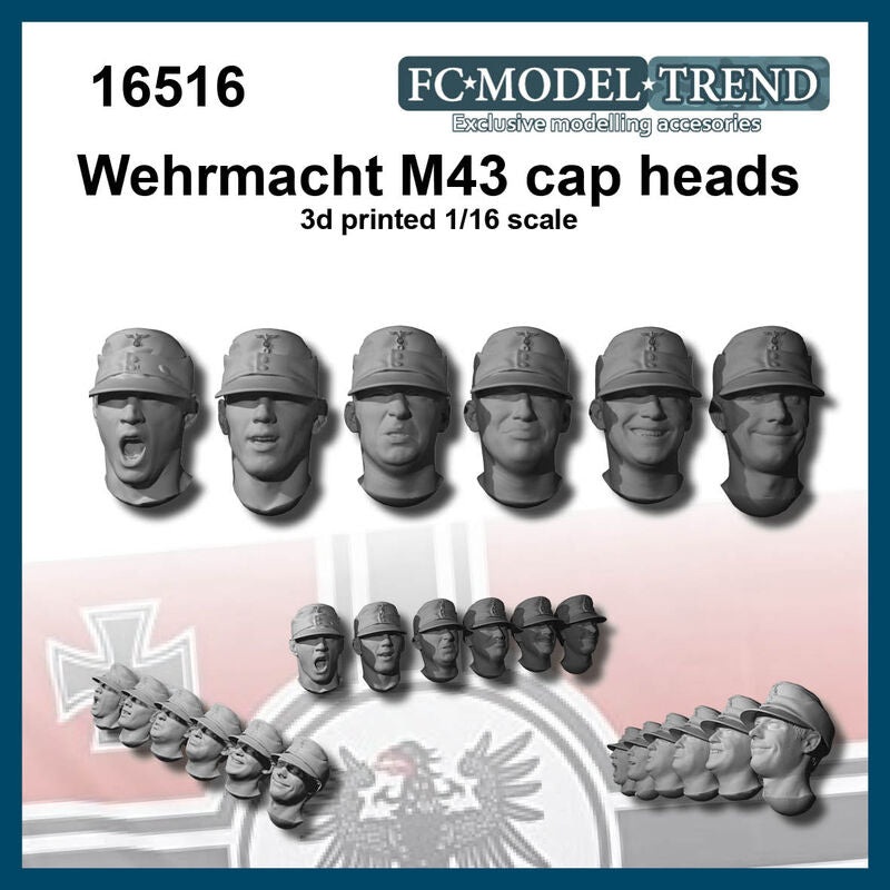 FC Model Trend 16516 1/16 Wehrmacht Heads with M43 Cap