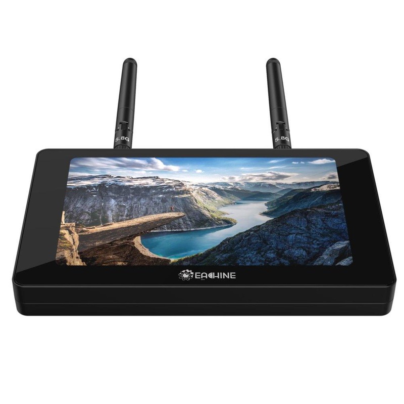 Eachine Moneagle 5 Inch FPV Monitor - IPS 800x480 5.8GHz 40CH Diversity Receiver 1000Lux FPV Monitor HD Display For RC Drone Radio Controller 5 Inch