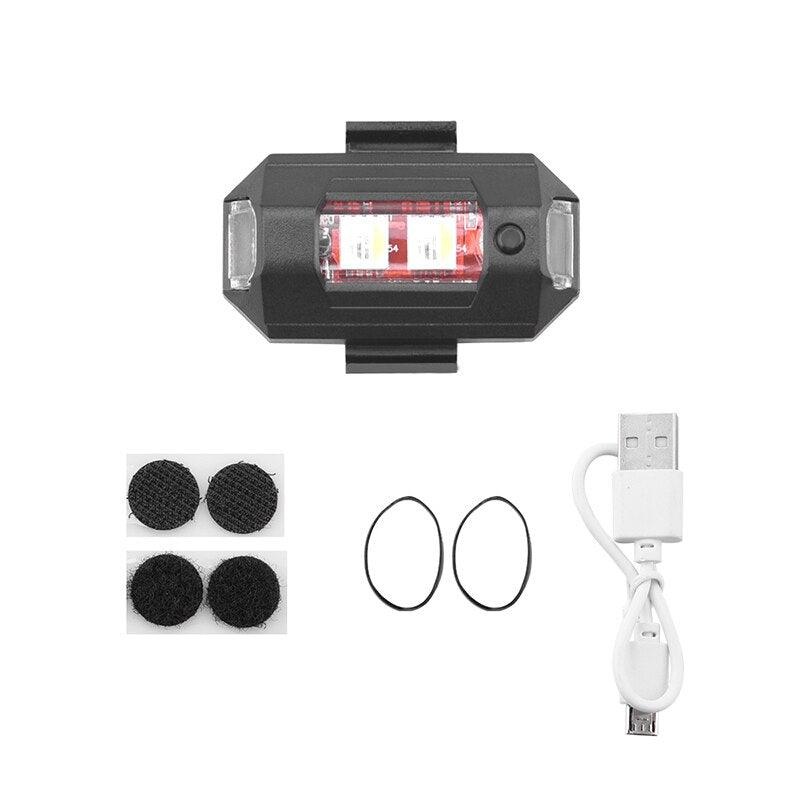 Strobe Light Drone Warning Light Anti-collision Warning Light USB Charging Signal Indicator Drone Motorcycle Bicycle Accessories 1 set