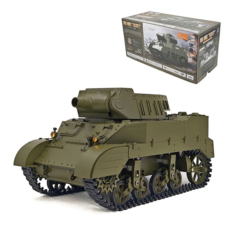 1/16 Scale 2.4G U.S. M8 Self-Propelled Howitzer RC Simulation Tank Model with Sound and Lights, Telescoping Smoke, Dual-Speed Modes