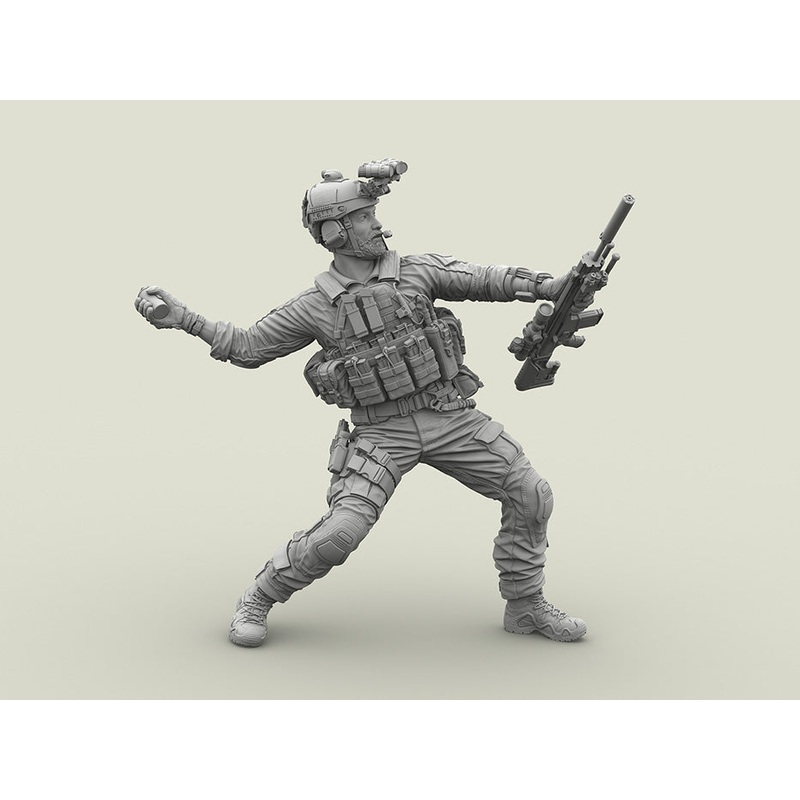 Legend LF3D16007 1/16 US Navy Seal SCAR MK 20 Sniper throwing M18