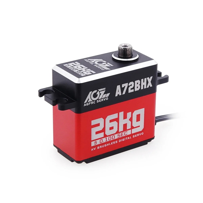 AGFRC A72BHX - 26KG High Torque Fast Speed HV Brushless Metal Gear Digital Steering Servo Motor For 1/10 RC Car Crawler Buggy HSS20 Horn
