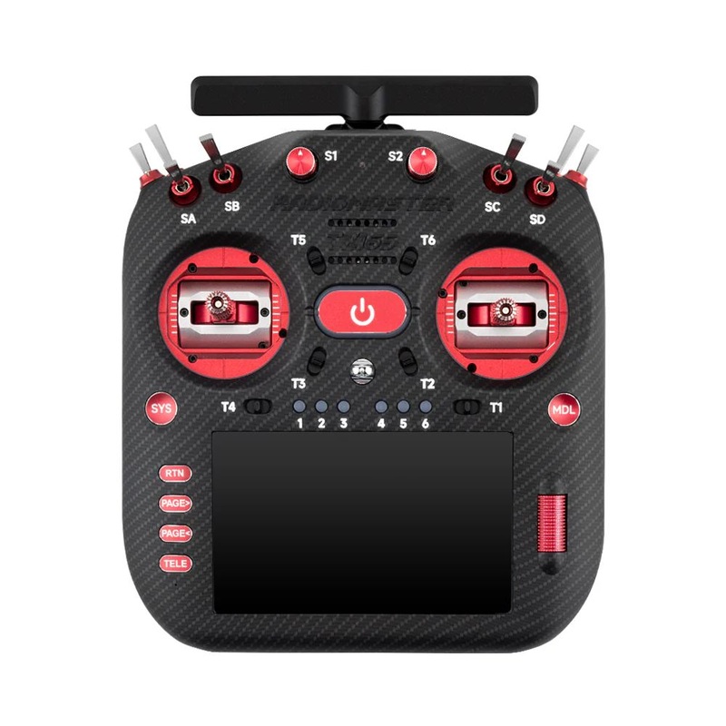 RadioMaster TX16S MK3 MAX ELRS Gemini 2.4GHz and Sub-G 900MHz 5-inch Touchscreen Display AG02 Gimbals Mode 2 Radio Controller - Choose Color Red