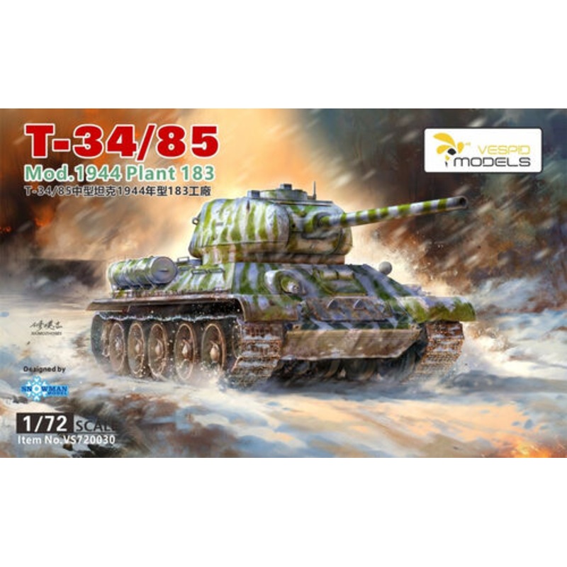 Vespid 1/72 VS720030 T-34/85 Medium Tank Mod.1944 Plant 183