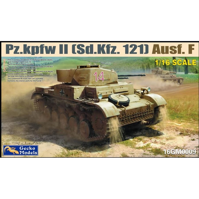 Gecko Models 16GM0009 1/16 Panzer II Ausf F Sd.Kfz. 121 (North Africa /Southern Russia)